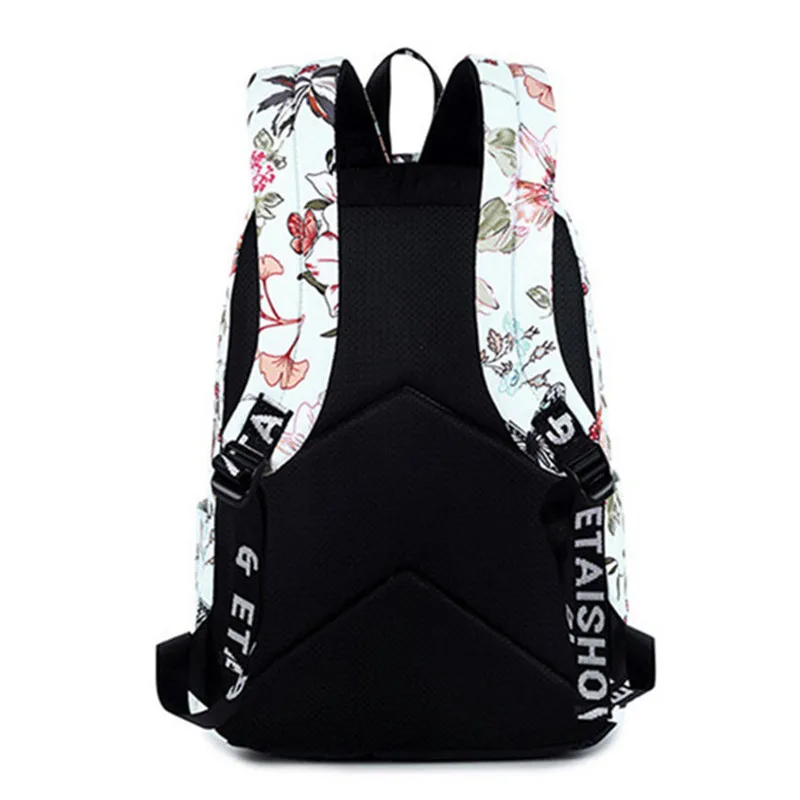 Для женщин рюкзаки для девочек подростков с цветочным принтом школьные сумки