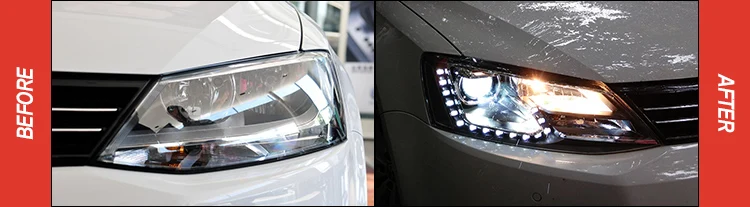 AKD автомобильный Стайлинг для VW Jetta фары 2011- Jetta Gli светодиодный фонарь Европейская версия СВЕТОДИОДНЫЙ Drl Hid Bi Xenon автомобильные аксессуары