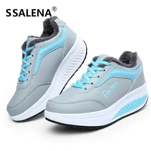 Зимние женские кроссовки, женская обувь для бега, бархатная теплая спортивная обувь для улицы, амортизирующие кроссовки с толстой подошвой # B2121