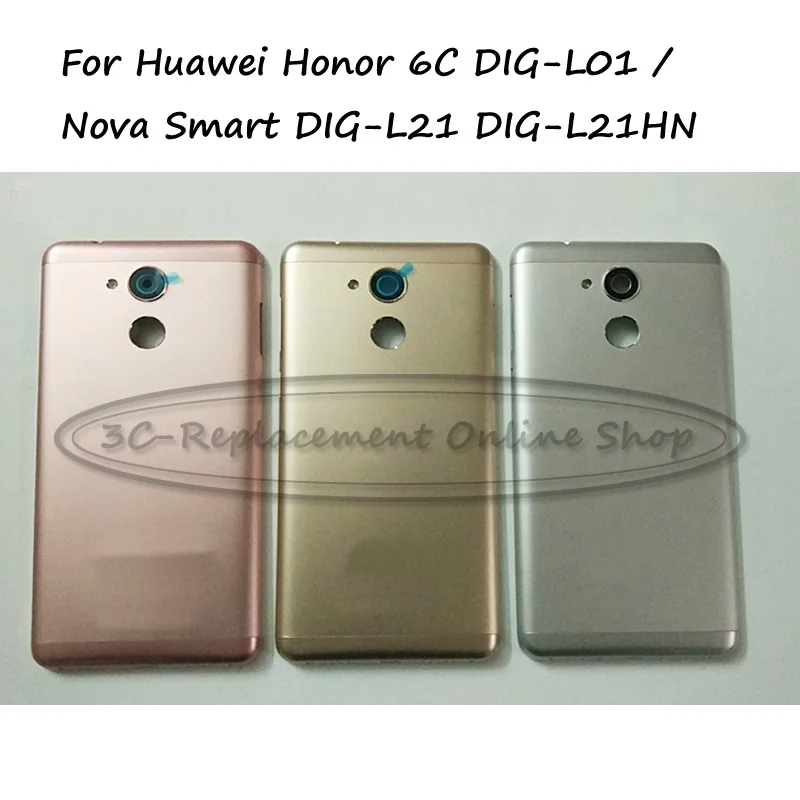 Черная/белая/Золотая/Розовая Задняя стеклянная крышка для Huawei Honor 6C / Nova Smart Крышка