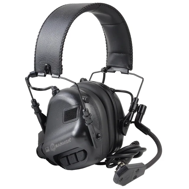 OPSMEN Earmor Airsoftsports тактические наушники M32 с шумоподавлением, наушники для военной авиационной связи - Цвет: BK