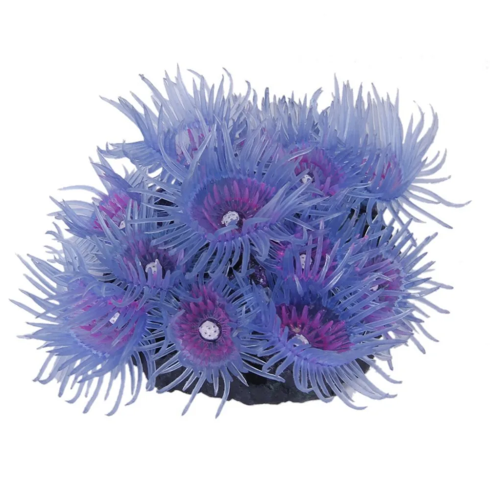 1pcs Aquarium Artificial Coral Fish Tank Decoration - Bluish violet | Дом и сад