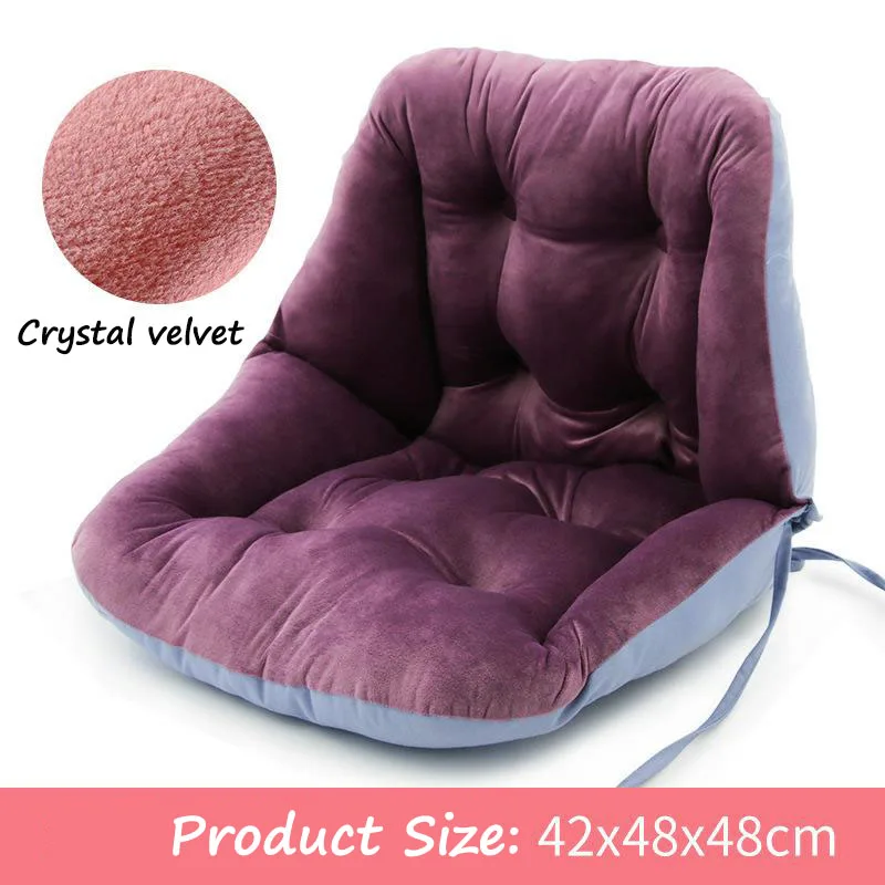 Purple Подушка для кресла, дивана, защищающая талию, ягодицы, Кристальный бархат или Льняной материал, забота о здоровье, спинка, подушка для сиденья, украшение стула, дивана - Цвет: Purple