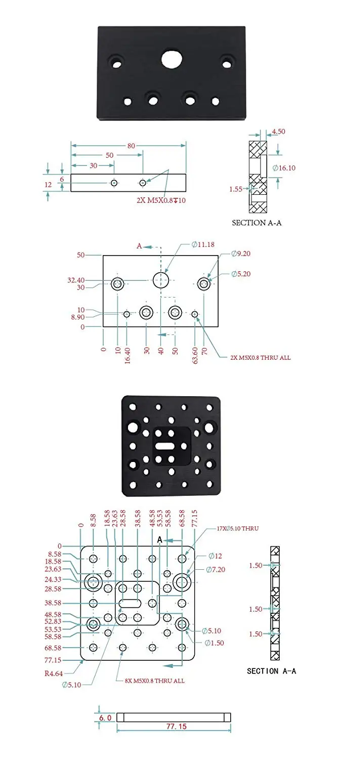 3d принтер Z-axis OpenBuilds 250 мм Винт скользящий стол линейный привод комплект C стальной Линейный модуль