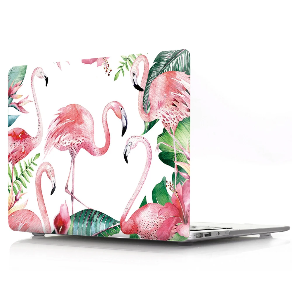 Чехол с принтом для MacBook Pro 13 15 чехол CD ROM A1278 A1286 мультяшный Розовый фламинго