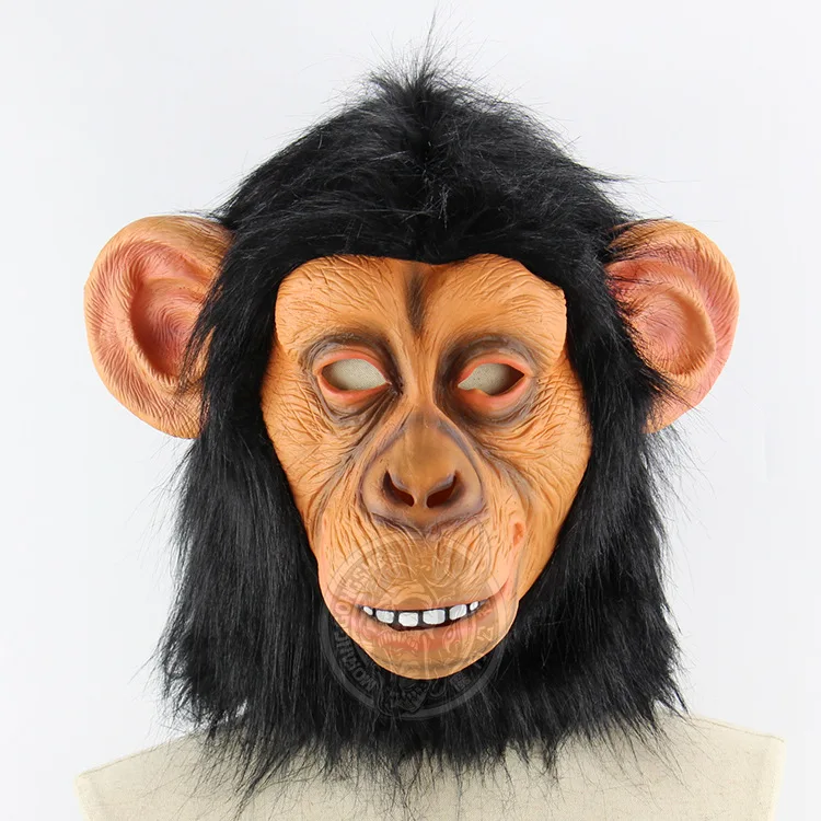W &amp M маска для Хэллоуина 3D Обезьяна латекс маскарадные маски cos Chimpanzee полное лицо