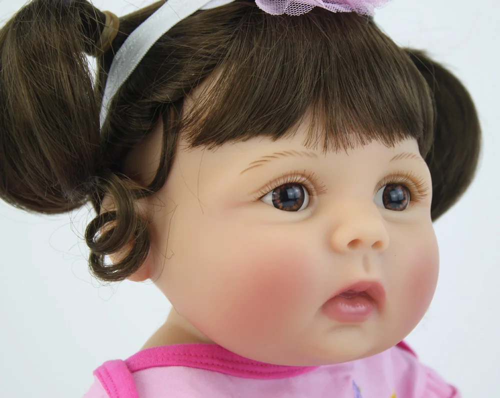 55cm Full Silicone Reborn Baby Doll ToyGirls Toy For Kids Realistic Newborn Princess Bebe Alive Birthday Gift Waterproof | Игрушки и