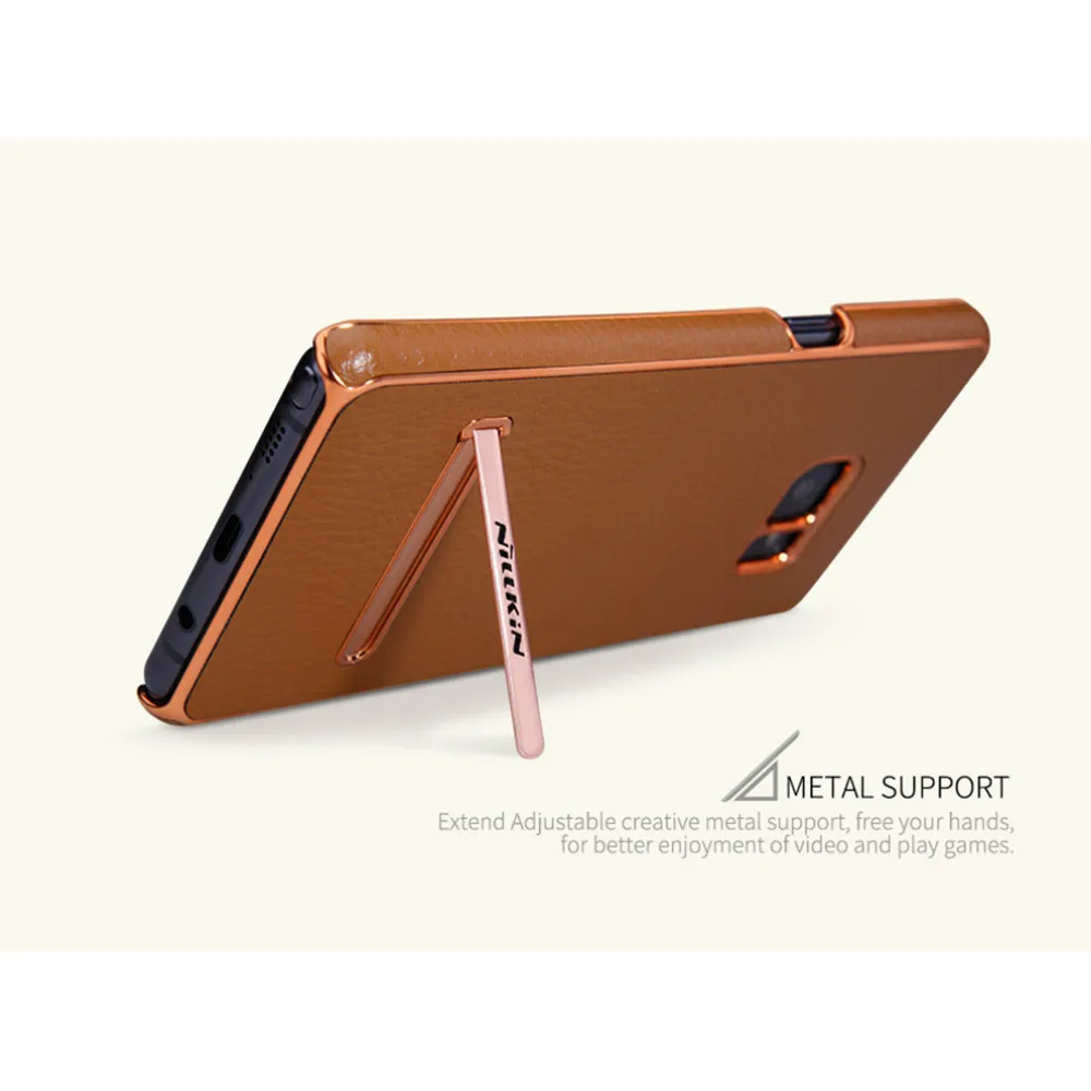Для samsung Galaxy Note FE NILLKIN Роскошный кожаный чехол для телефона для Galaxy Note Fan Edition чехол с подставкой адсорбционный Магнитный чехол