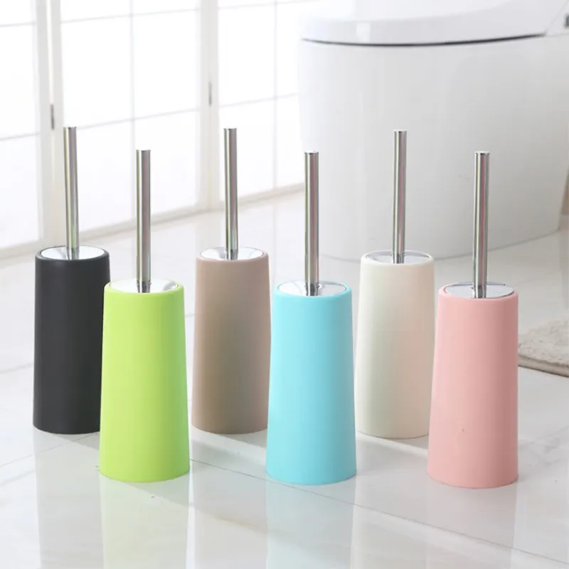 

Bathroom Cleaning Toilet Brush Plastic Toilet Brush Rust Steel Handle With Base Cleaning Brush Set Bathroom Supplies