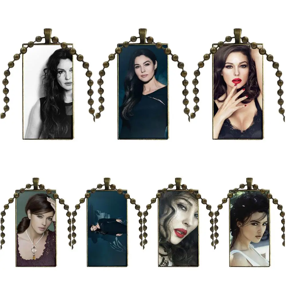 Оптовая продажа для девочек Monica Bellucci стеклянная подвеска с изображением