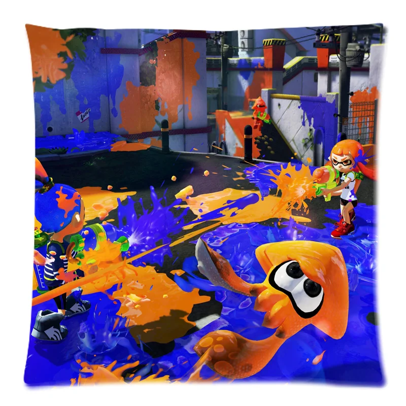 Из хлопка и льна Splatoon подушки уникального дизайна крышка декоративная подушка