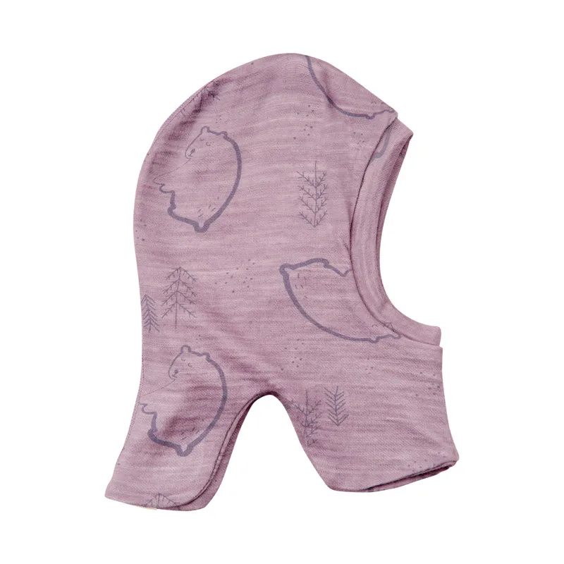 wool Bamboo fiber Мериносовая шерсть, детская теплая Балаклава, лицо в маске, детская шапка, ветрозащитная шапка для детей 0-6 лет - Цвет: wool Bamboo fiber