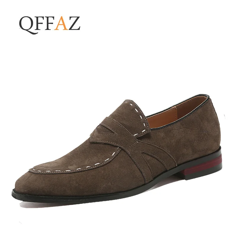 

QFFAZ Men Shoes Fashion Men's Casual Shoes Handmade Loafers Comfortable Breathable Men Dress Shoes