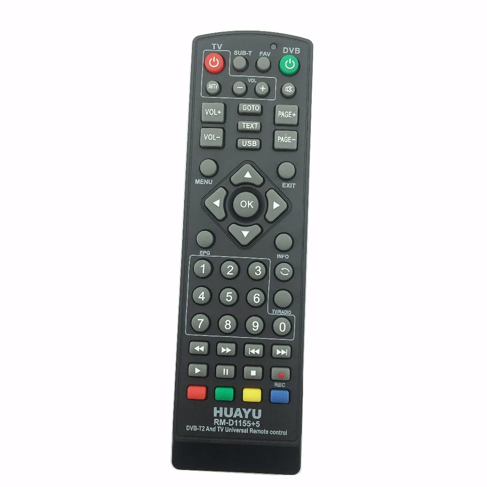 Универсальный ТВ пульт дистанционного управления DVB-T2 пульт дистанционного rm-d1155 спутниковый телевизионный ресивер