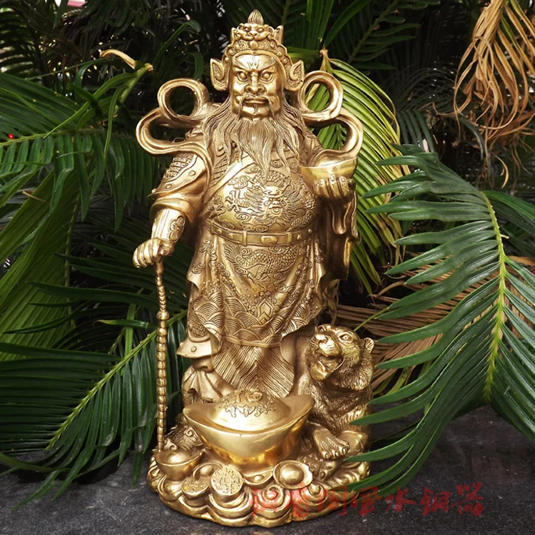 Медная Статуя Чжао гунмин Форна на удачу орнаменты Wu Zhaocai верховой тигр|statue| |