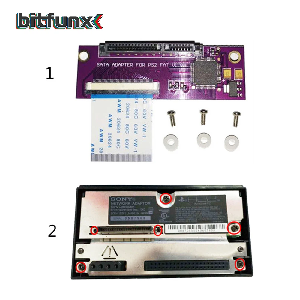 Bitfunx SATA адаптер Порт наборы для PS2 IDE жестких дисков оригинальный Сетевой