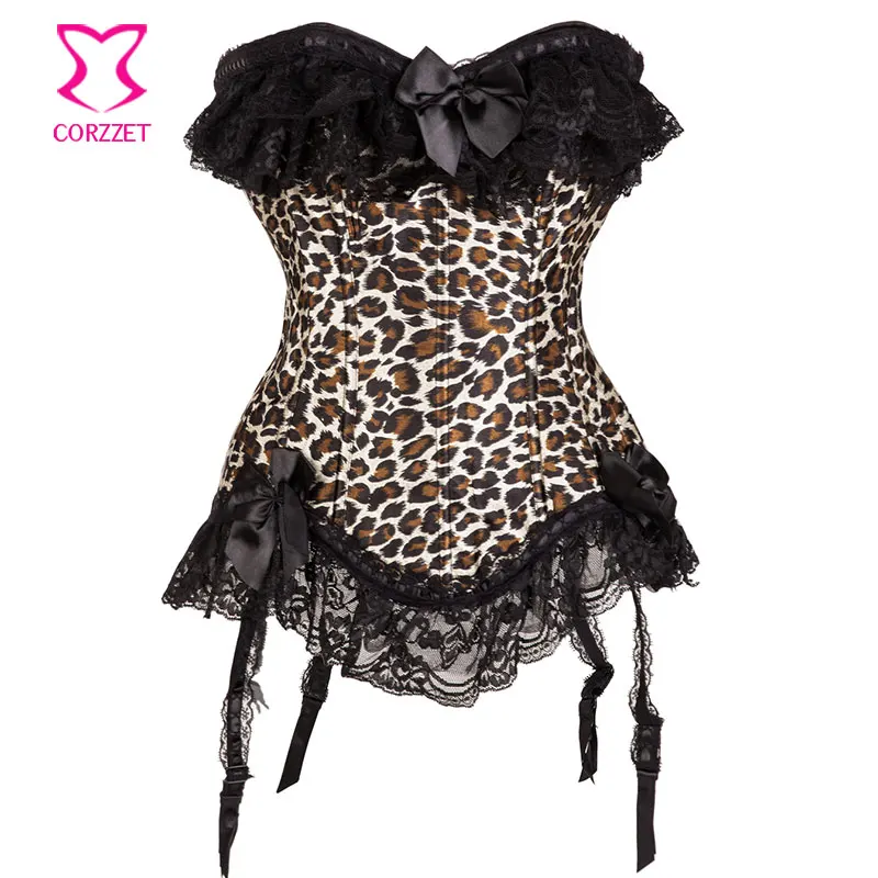 Европейский стиль дешевые женские леопардовые талии утягивающий корсет