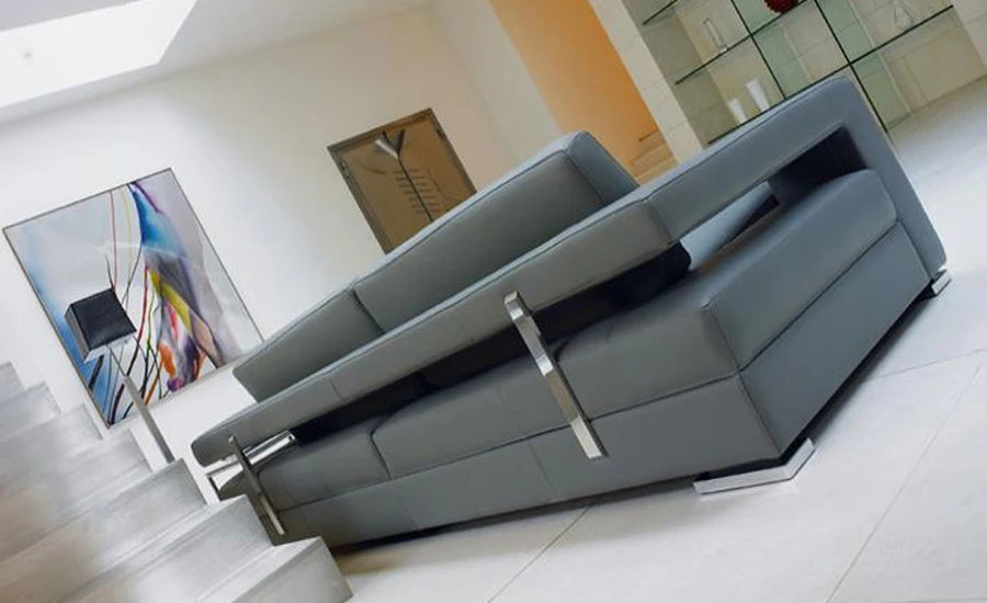Free Shipping sigle sofa Modern Design Classic Simple Genuine leather 3 seater with Stainless steel legs | Мебель