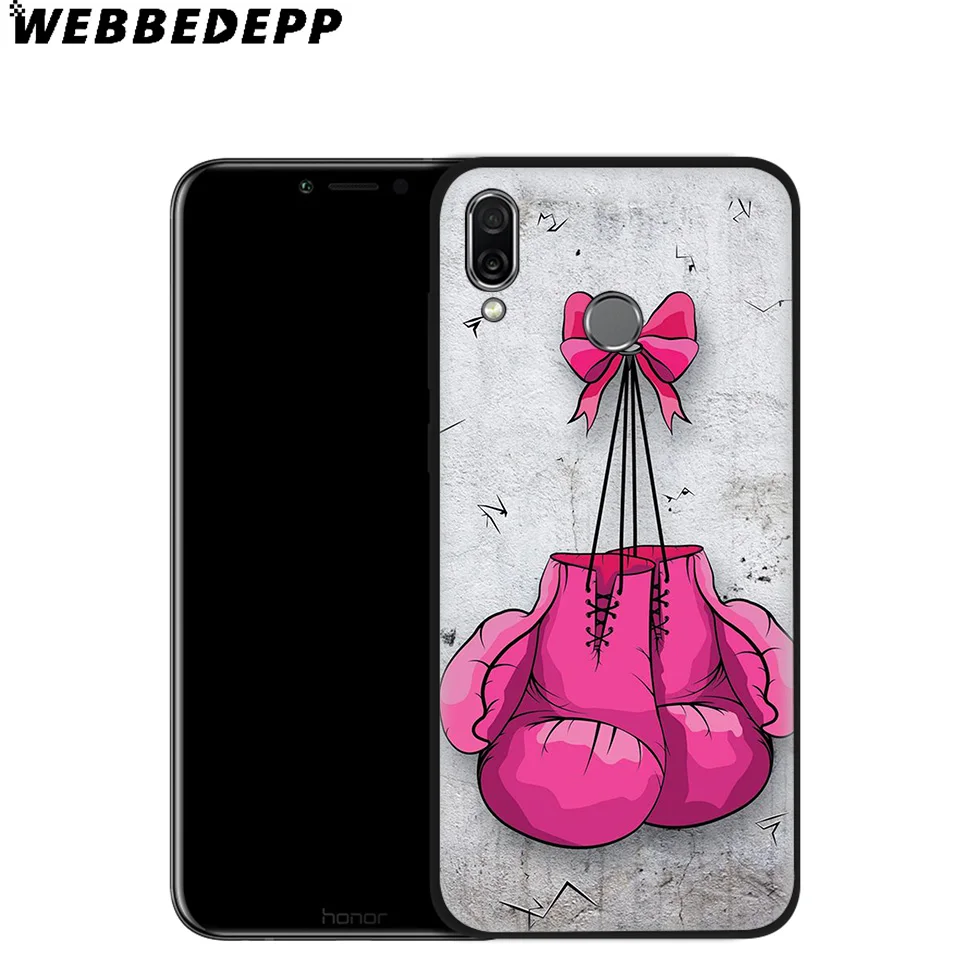 WEBBEDEPP Boxing Gloves Soft Case for Huawei P8 P9 P10 P20 P30 Lite Pro P Smart Z Plus 2019 Y6 Prime 2018 2017 Mini |