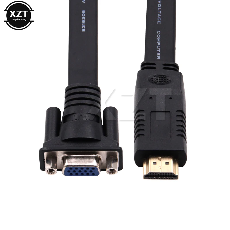 1 шт. Новый адаптер HDMI-совместимый к VGA преобразователь кабеля 1080P