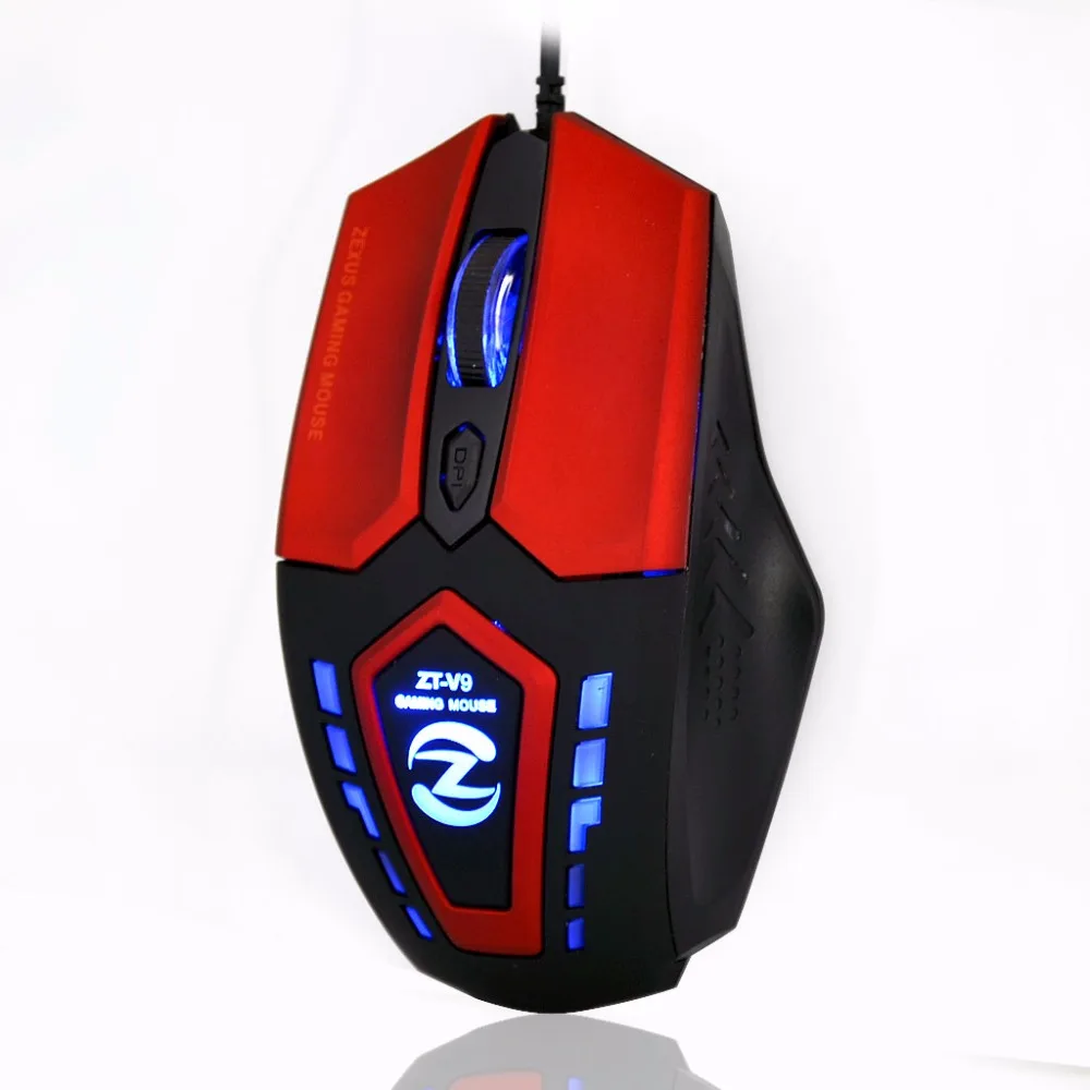 ZT-V9 Игровая Мышь Геймер Компьютер Mause 2400 ТОЧЕК/ДЮЙМ 6D USB Оптическая Датчик