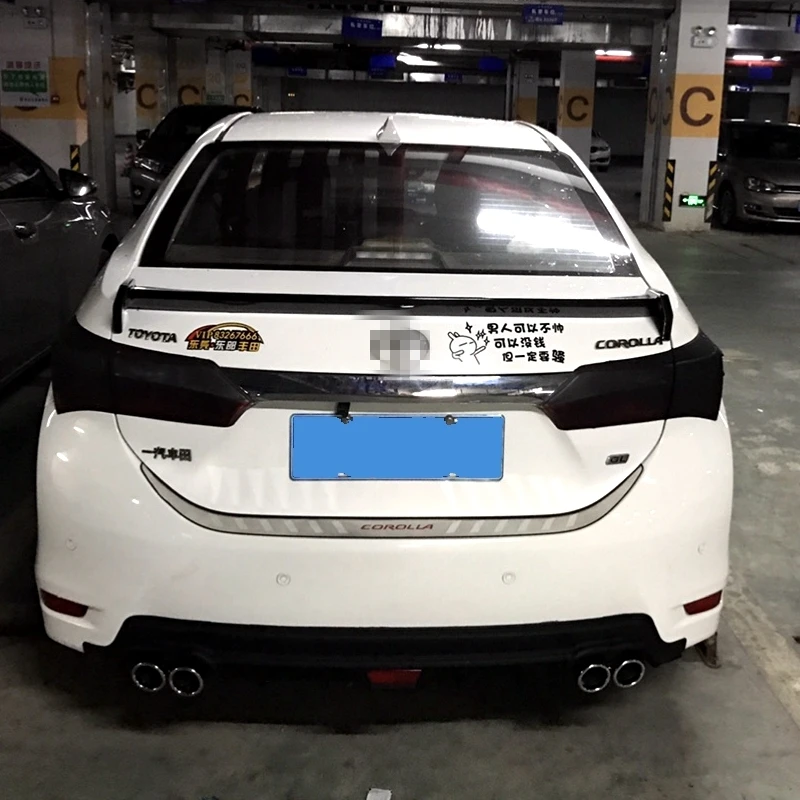 Для Toyota Corolla ABS пластик праймер цвет украшение в виде хвостового крыла задний багажник спойлер
