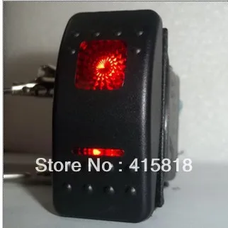 Бесплатная доставка 4-контактный SPDT морской лодка LED водонепроницаемый кулисный