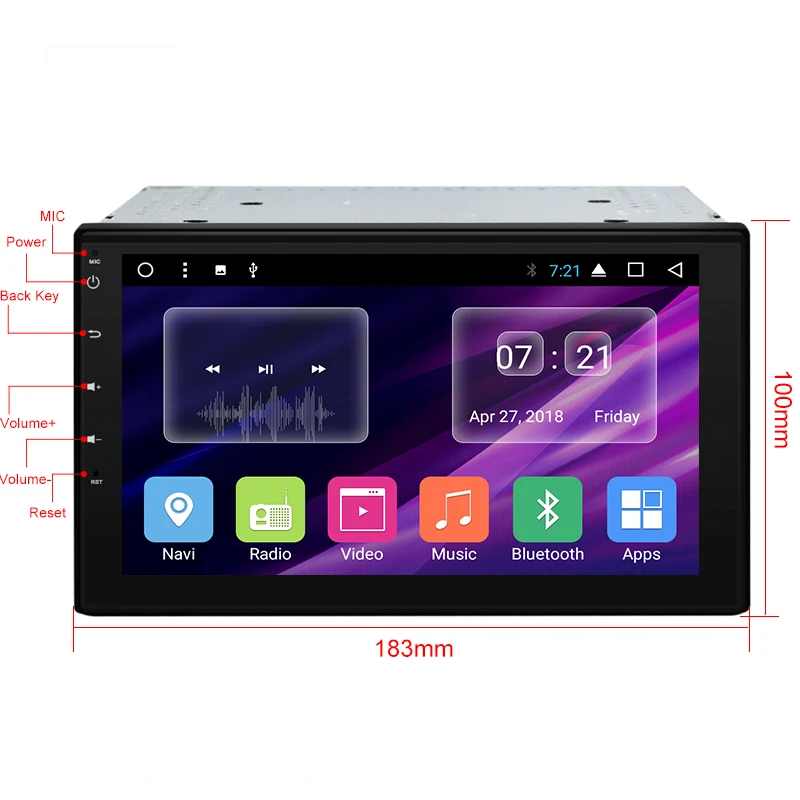 Junsun 7 &quot2 Din Andriod 1 Автомобиль Радио мультимедийный плеер 2 ГБ + 32 универсальный для