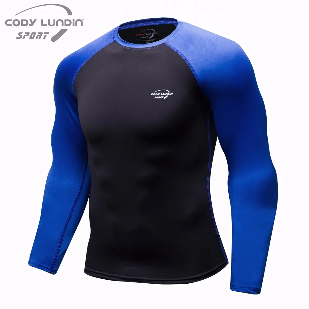 Бренд codylundin с длинным рукавом однотонная компрессионная футболка для фитнеса