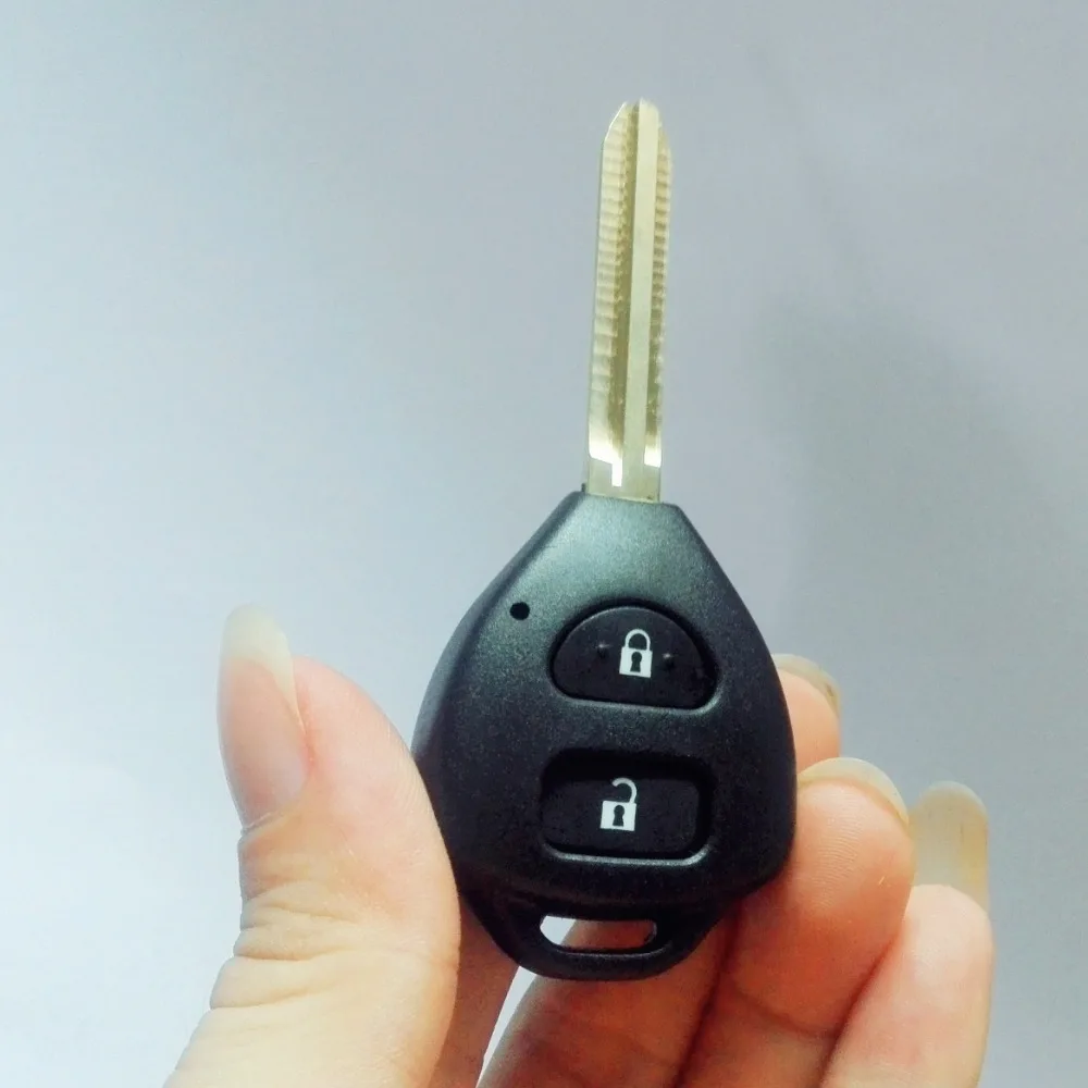 

10pcs/lot With Logo Uncut 2 Buttons Car Remote Key Shell Case Replacement For Toyota Corolla RAV4 Toy43 Blade
