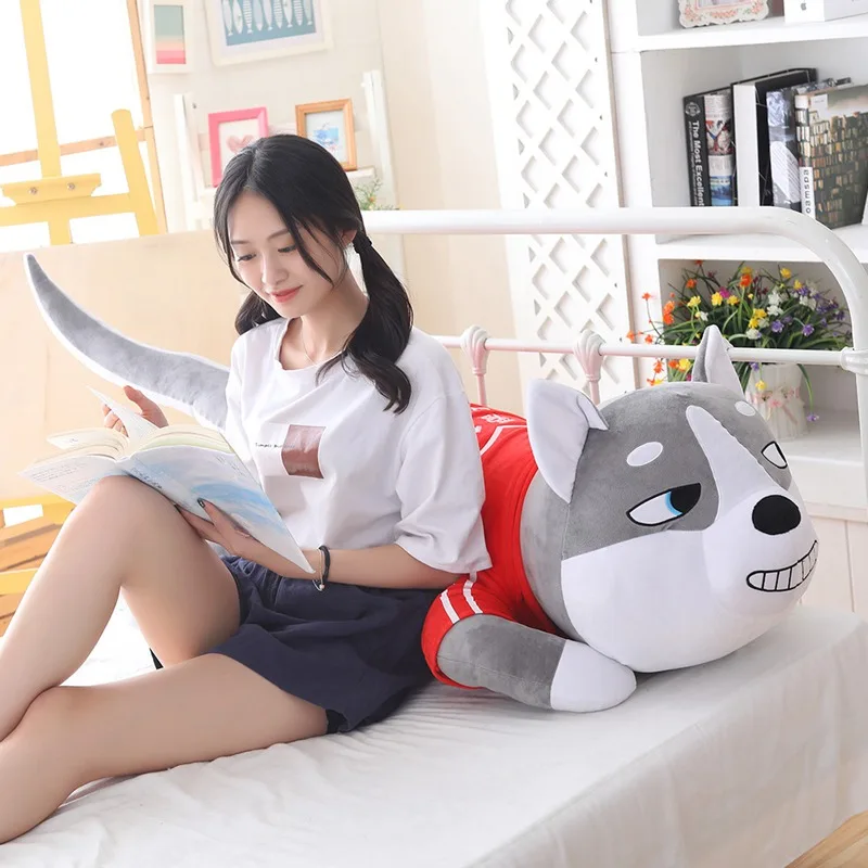 

Big Size Cute Husky Plush Toy Soft Cartoon Animal Dog Stuffed Doll Sofa Sleeping Pillow Cushion Kids Girlfriend Birthday Gift