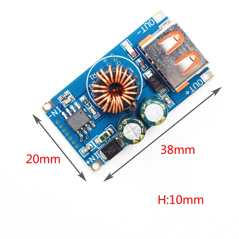 3 шт. USB DC понижающий модуль 12В 24В к QC2.0 QC3.0 Быстрая зарядка мобильного телефона