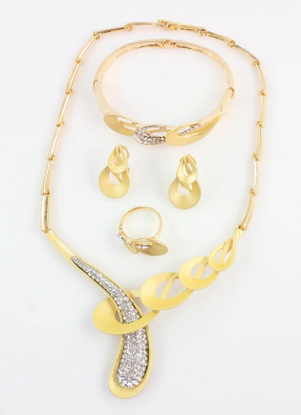 Модный люкс свадебное 18 К позолоченный кристалл африканский костюм дубай