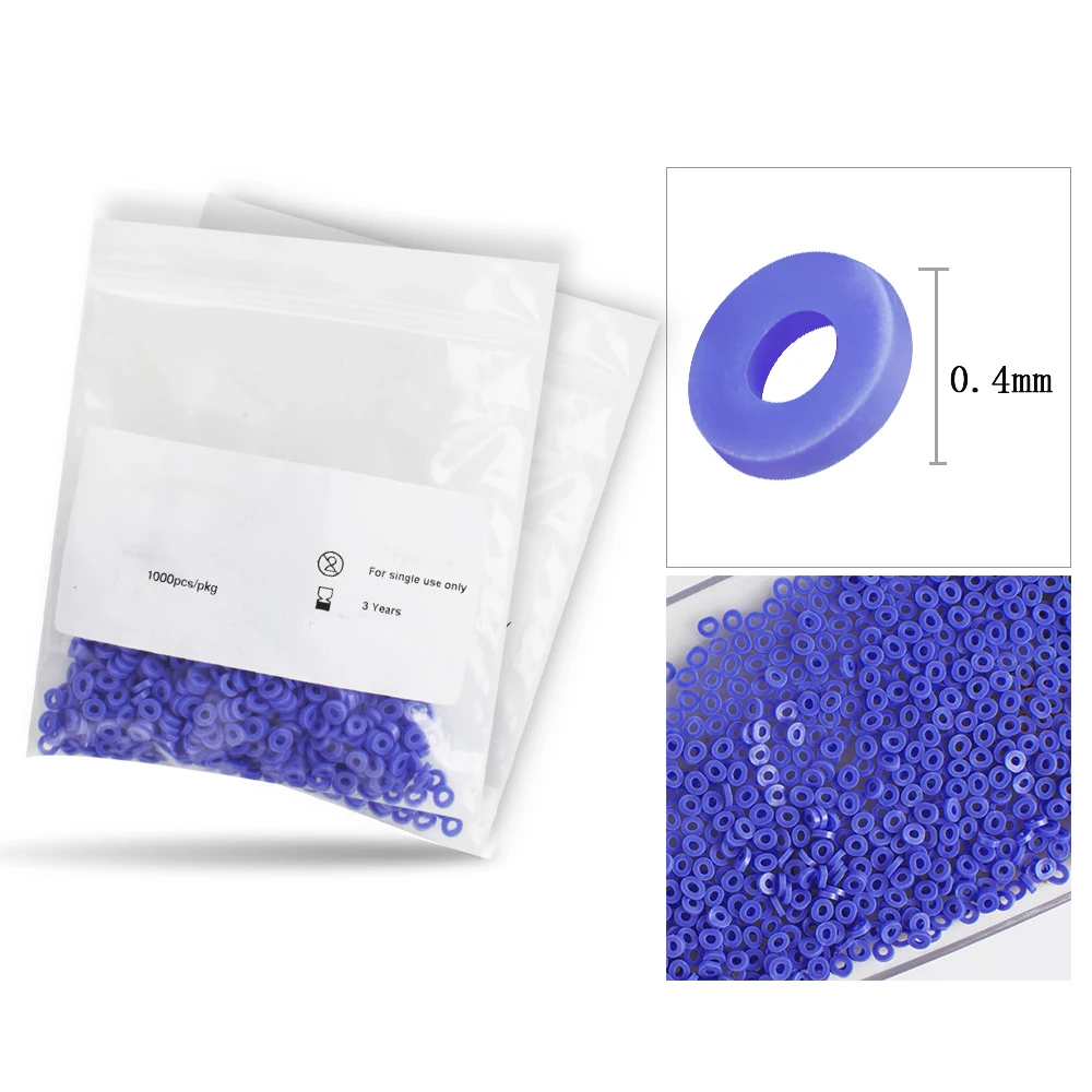 

1000PCS Dental Orthodontic Separator Blue Tie Elastic Band Force Continuous