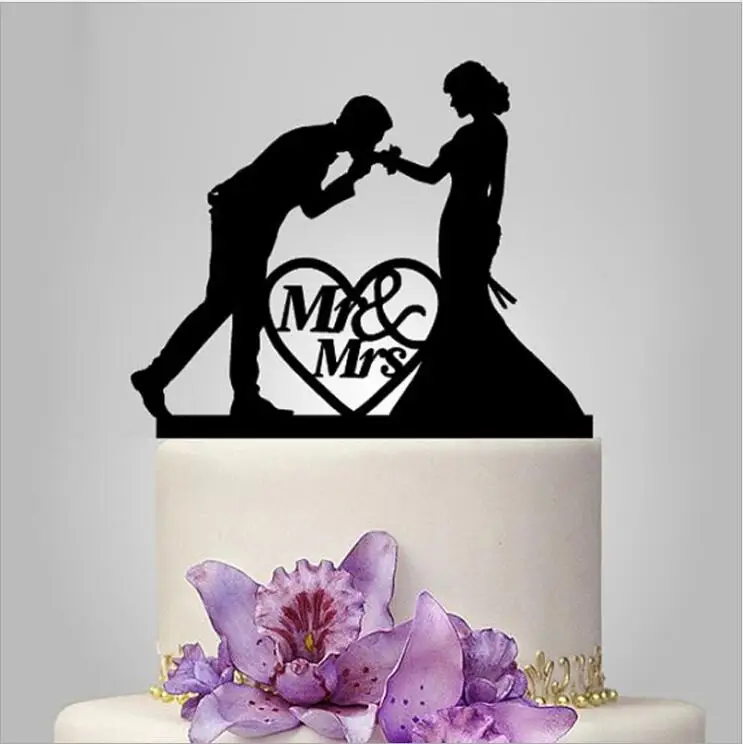 

Real Rushed Acrylic Kissing Wedding Cake Topper/Wedding Stand/Wedding Decoration Wedding Cake Accessories