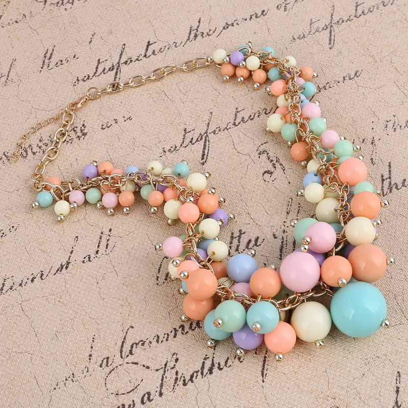 Новый брендовый дизайн ожерелье чокер ручной работы цветные бусы украшение Joker