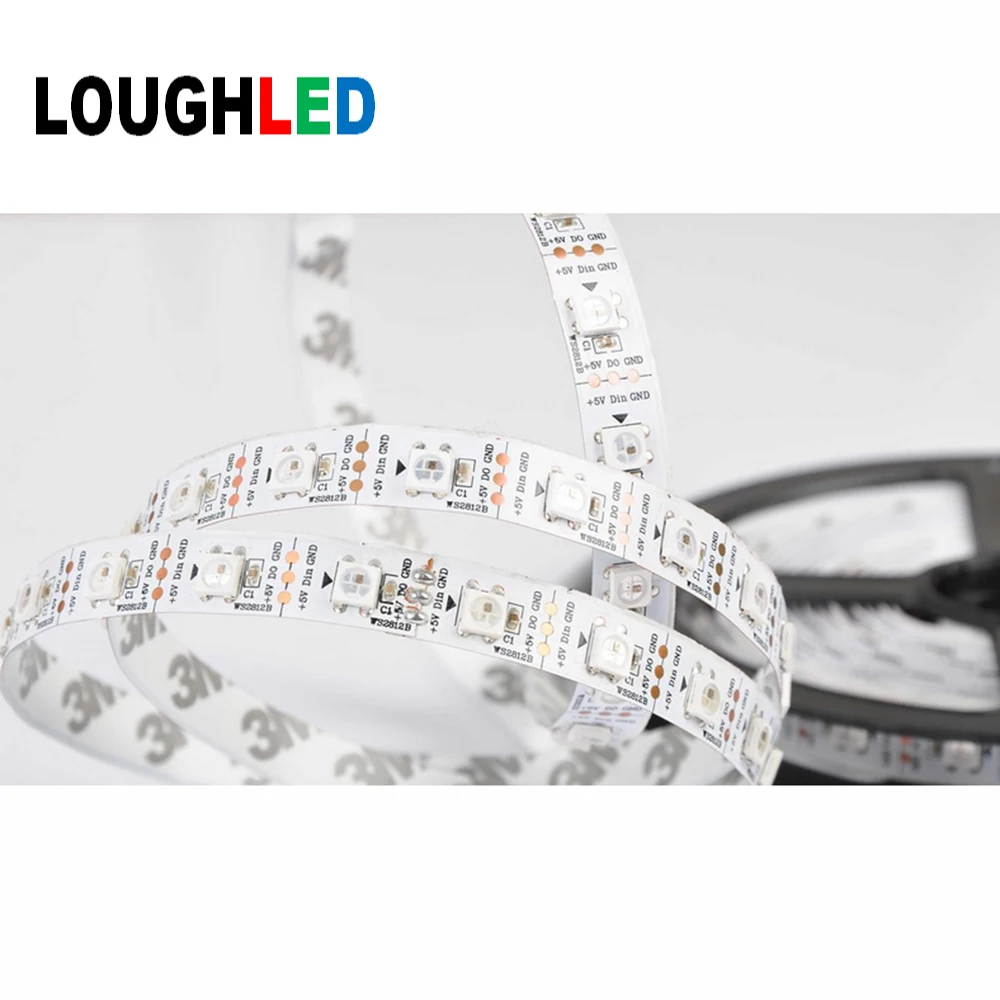 WS2812 точка управления Магия цвета SMD5050 DC5V гибкие Светодиодные ленты 60