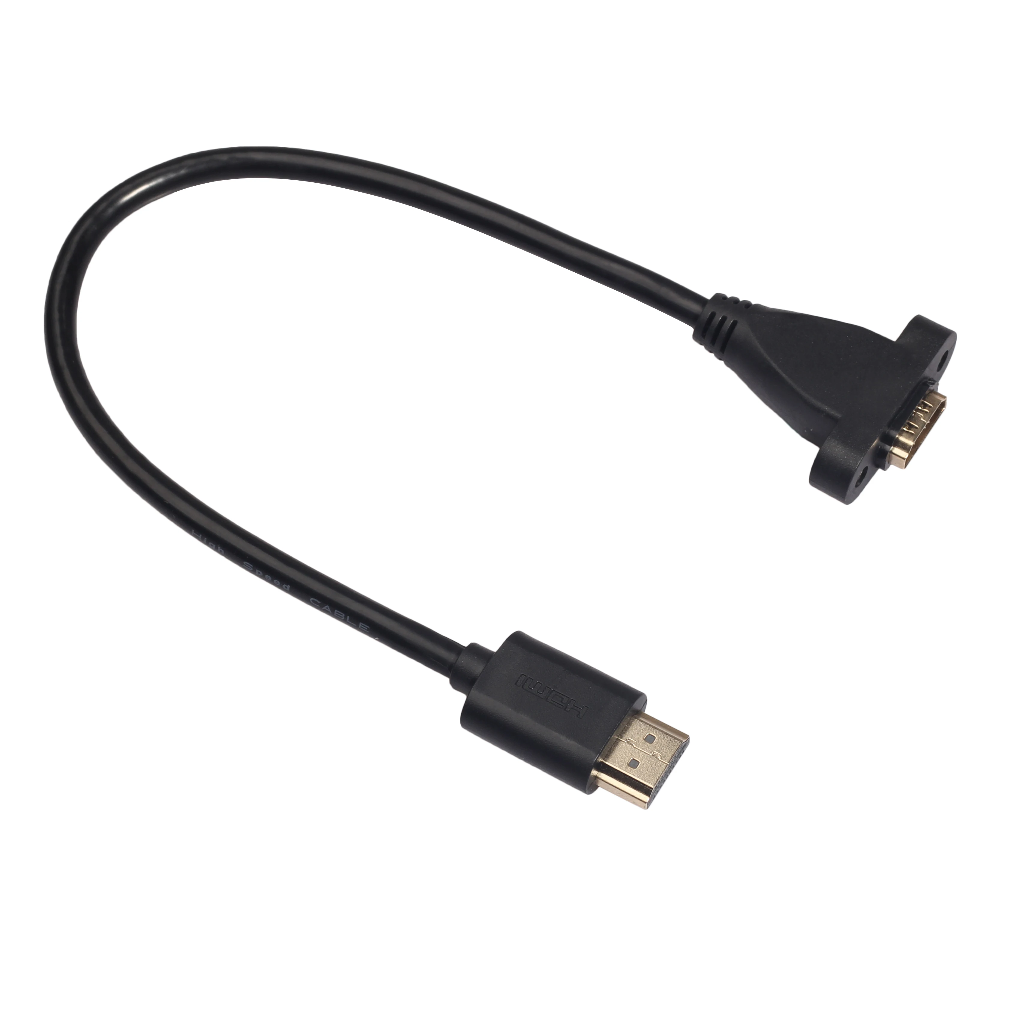 Позолоченные Удлинительный кабель HDMI мужского и женского пола с винтовым