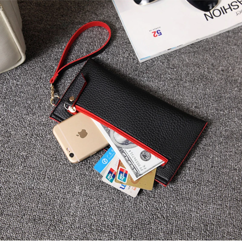 Модный женский кожаный кошелек на запястье Дамский для телефона Женский