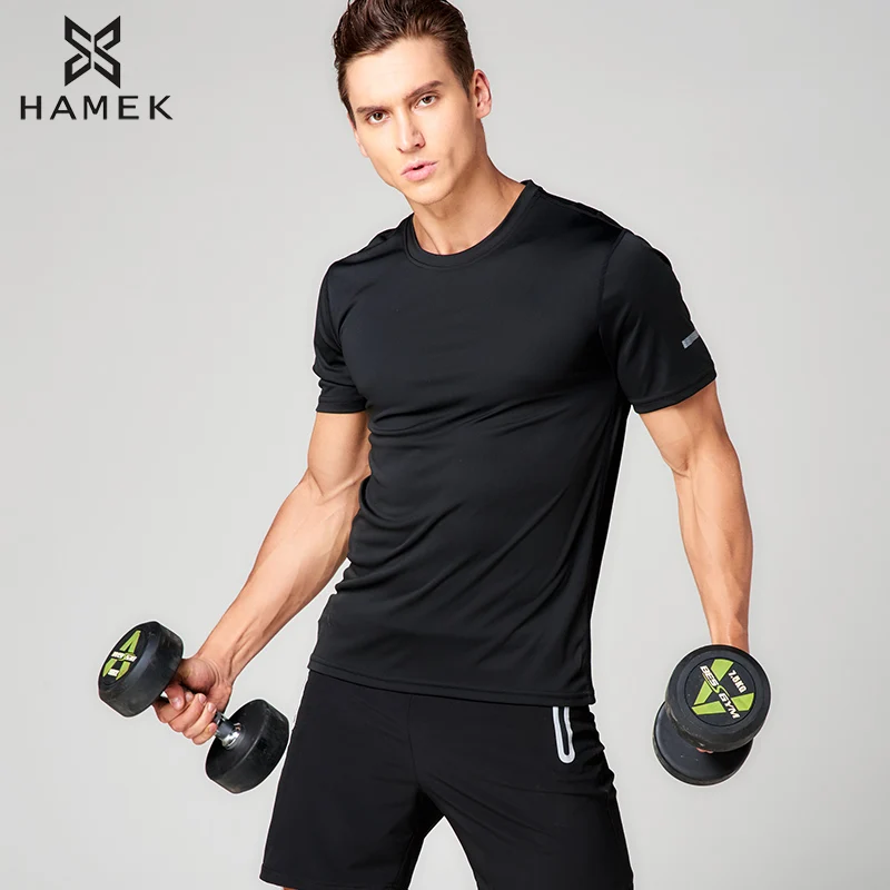 Спортивная футболка для бега Мужская с коротким рукавом фитнеса топ молодежи