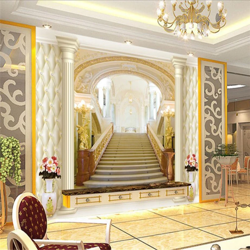 

beibehang Custom Wallpaper Mural Photo European Palace Picture in 3D Living Room Bedroom TV Background Wall Wallpaper