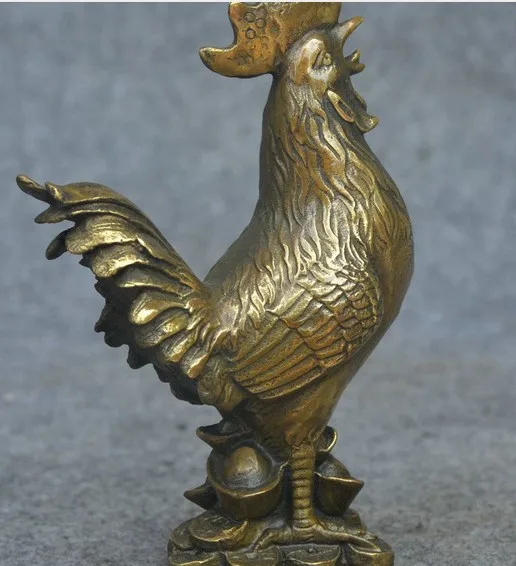 YM 322 Китайский народный фэншуй медный Бронзовый Зодиак курица петух|statue|statue bronze |