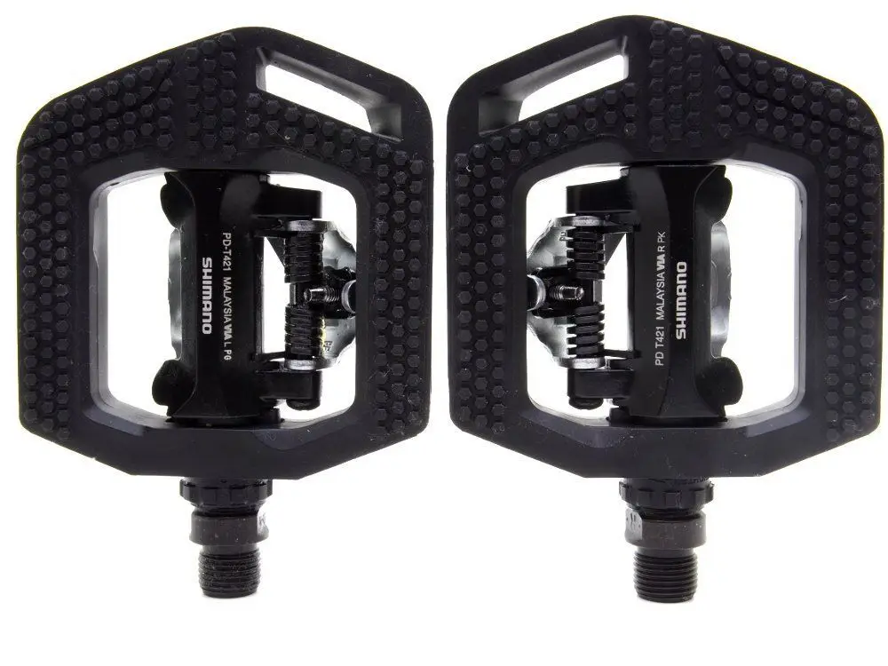 Оригинальный Shimano PD T421 треккинг CLICKR SPD велосипед педали набор w/Cleat SM SH56