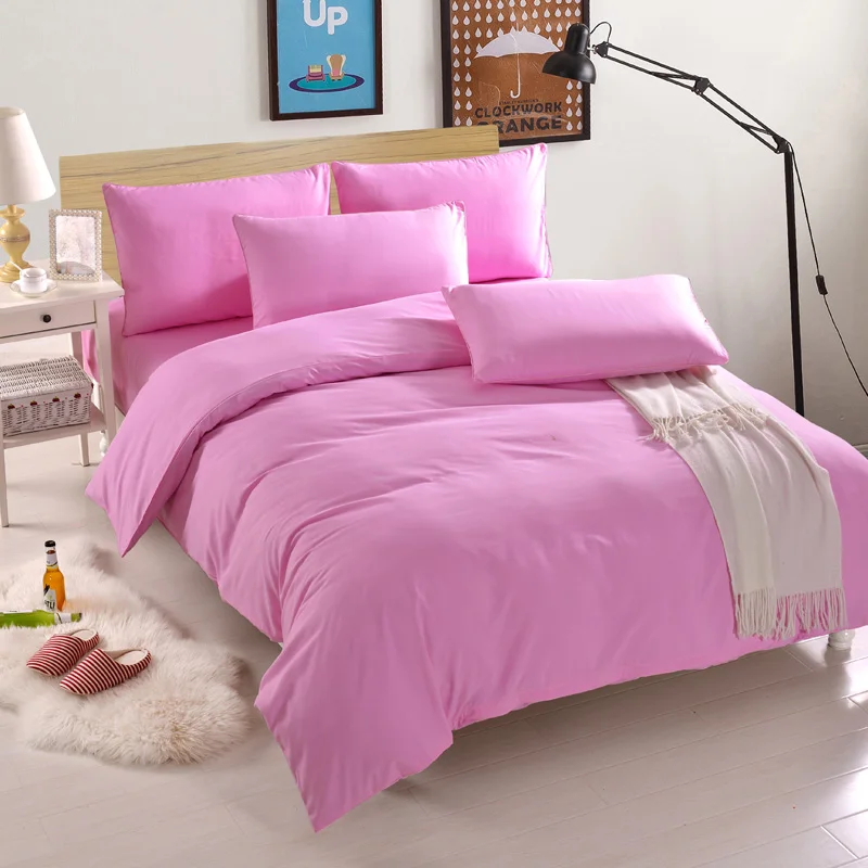 Bedding sets solid color polyester and cotton home textile duvet cover modern style bed sheet twin queen king | Дом и сад