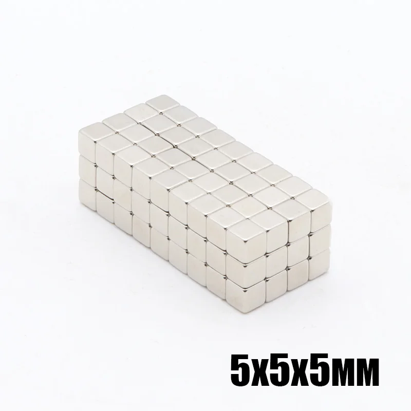 500 шт. 5x5x5 мм Неодимовый Магнит куб 5 мм N35 Постоянный NdFeB супер сильные магнитные магниты квадратный бак Куб 5*5*5 мм