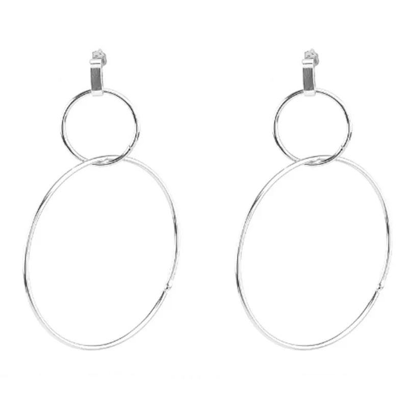 1 Pair Jewelry Hoop Earring Simple Elegant Women Earrings Geometric Round Circle Ear Stud | Украшения и аксессуары