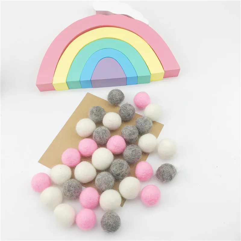2 см/30 шт. шерстяные войлочные шарики белые/серые/розовые|felt balls|wool felt ballsbeads beads |