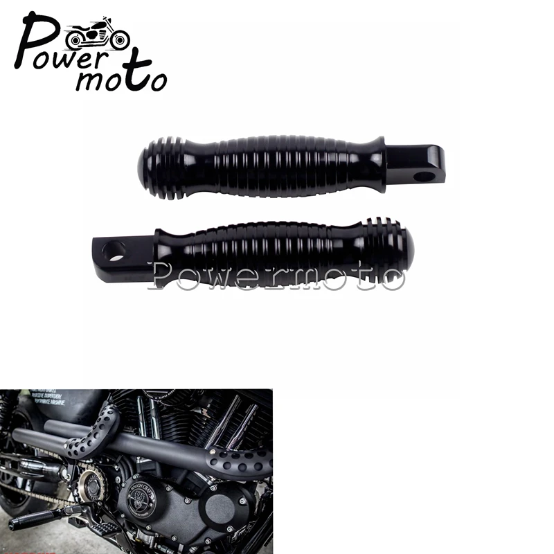 

1 пара, мотоциклетные универсальные грубые изделия, черные, 10 мм, Алюминиевые Подножки для ног, подножки для Harley Bobber Chopper Cafe Racer