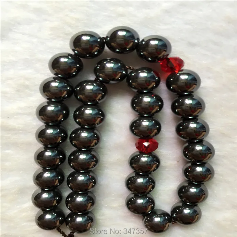 Новое поступление 8 мм гематит камень круглой формы 33 молитвенные бусины