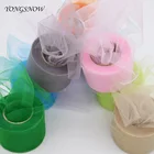 2 дюйма * 22 ярдов блестящая ткань тюль рулон катушка бумаги пачка Кристалл органза ткань помпоны для свадебной вечеринки украшения 8Z